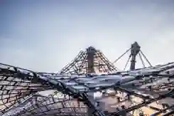 Die Zeltdachstruktur des Münchner Olympiastadions